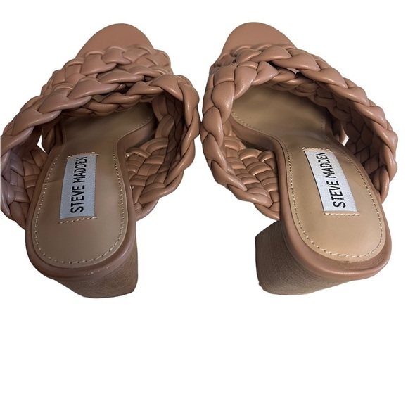 Steve Madden Tan Braided Twist Open Toe Sandals 7 - Picture 8 of 11